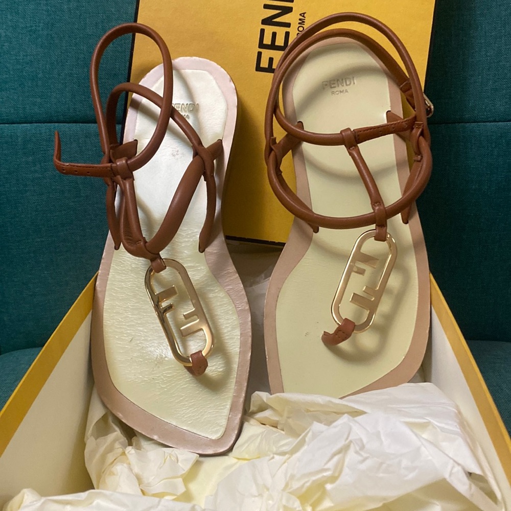 Fendi Brown Sandals 37